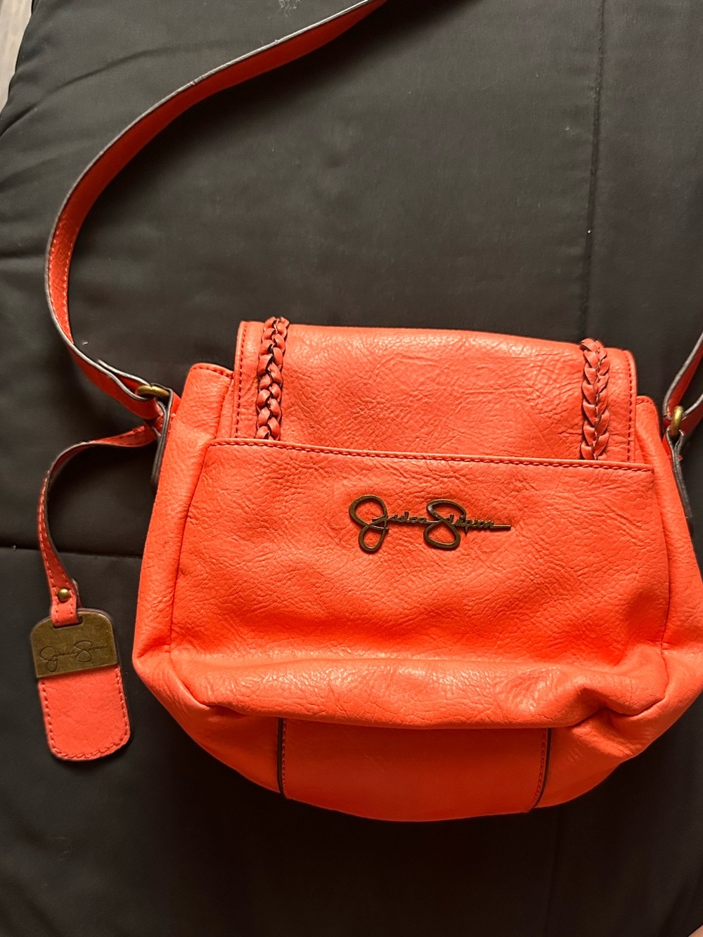 Jessica Simpson Bright Coral Orange Crossbody Bag